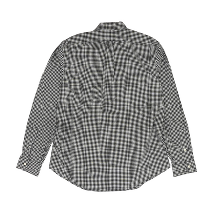Black Plaid Long Sleeve Button Down