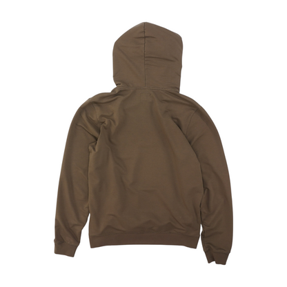 Brown Solid Hoodie Pullover