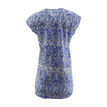Blue Graphic Mini Dress