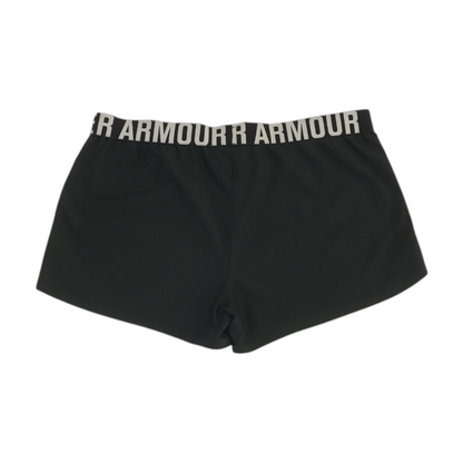 Black Solid Active Shorts