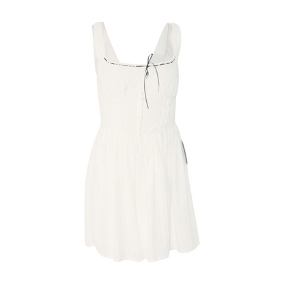 White Geometric Mini Dress
