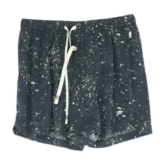 Black Print Active Shorts