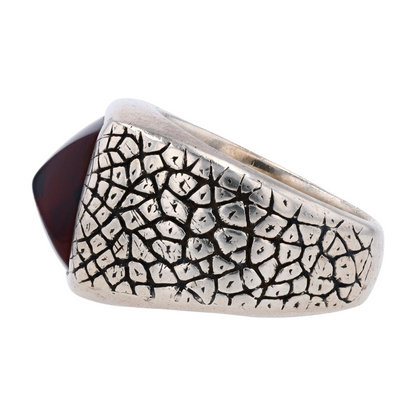 Sterling Silver Garnet Statement Ring