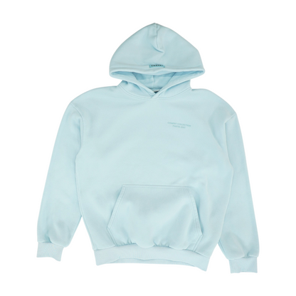 Blue Solid Hoodie Pullover