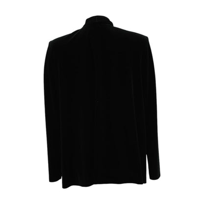 Vintage Black By Lawrence Kurtz Velvet Open Front Cardigan