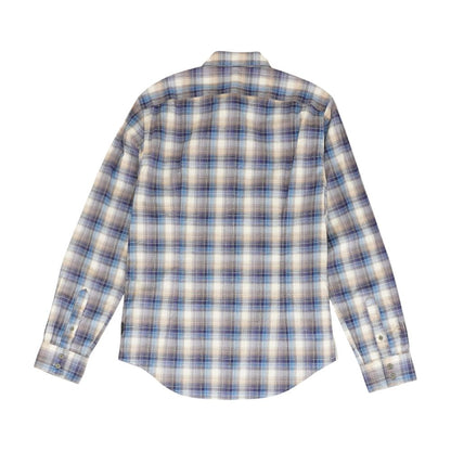 Blue Plaid Long Sleeve Button Down