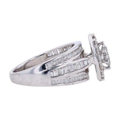 1 9/10 ctw 10K White Gold Diamond Engagement Ring