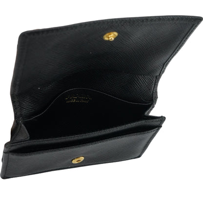 Black Saffiano Leather Card Holder
