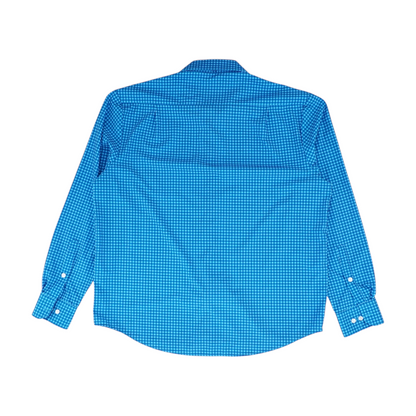 Blue Check Long Sleeve Button Down