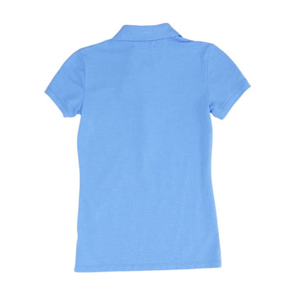 Blue Polo Knit Top