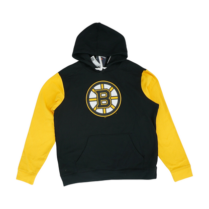 Black Boston Bruins Color Block Hoodie Pullover
