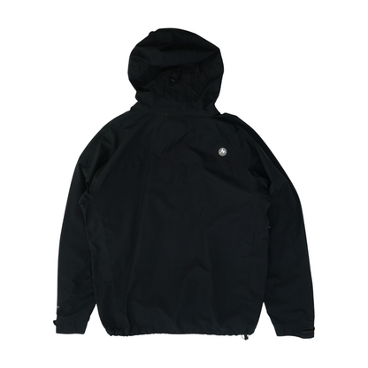 Black Solid Rain Jacket