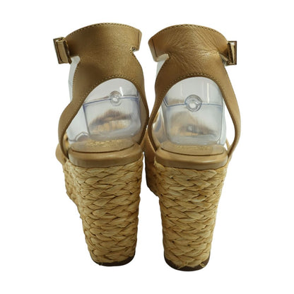 Tan Wedged Sandals