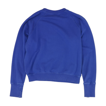 Blue Solid Sweatshirt Pullover