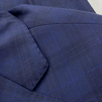 Navy Solid 100% Wool 2pc Suit
