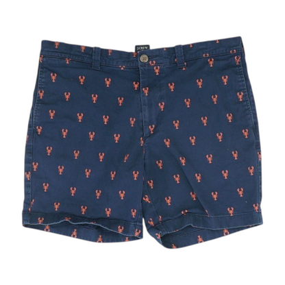 Navy Graphic Chino Shorts
