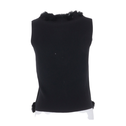 Black Petite Solid Vest