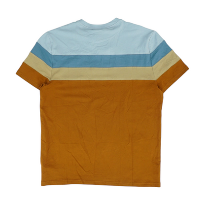 Brown Color Block T-Shirt