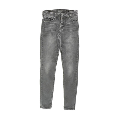 Black Solid Skinny Leg Jeans