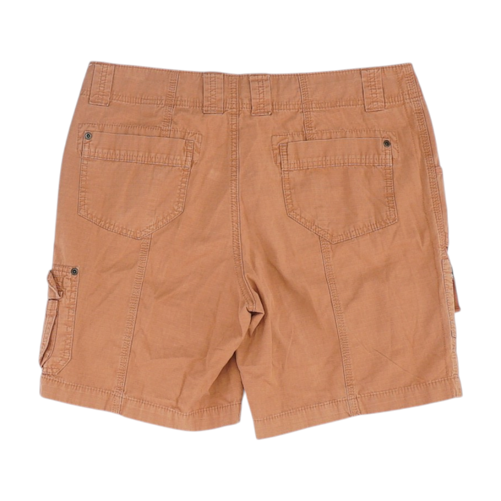 Red Solid Casual Shorts