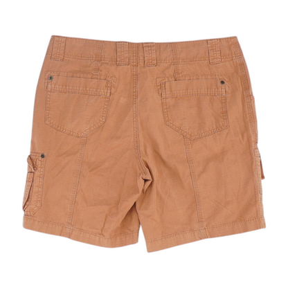 Red Solid Casual Shorts