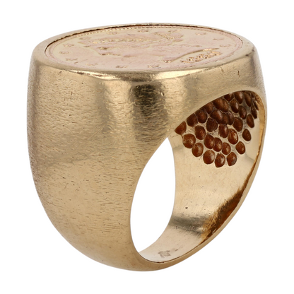 14K Yellow Gold 1880 Half Eagle Coin Fashion Ring