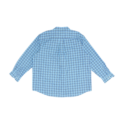 Blue Plaid Long Sleeve Button Down