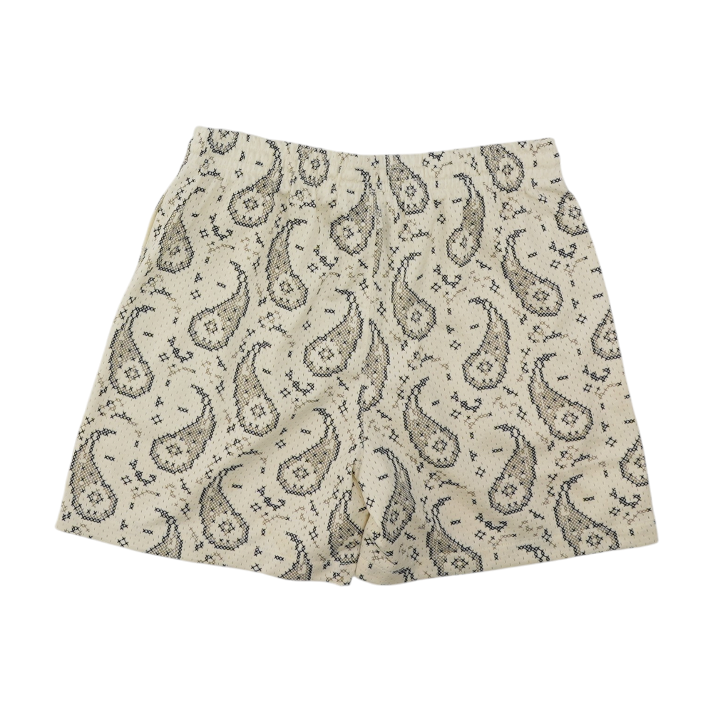 Tan Paisley Active Shorts