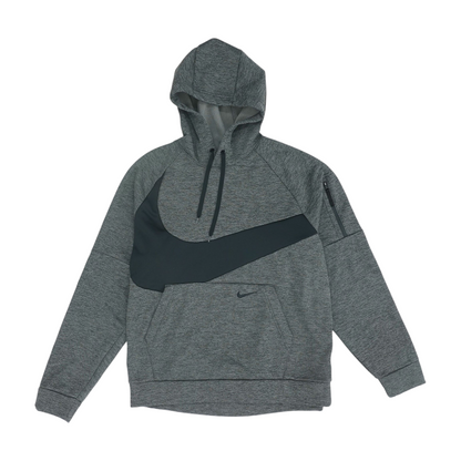 Gray Color Block Hoodie Pullover