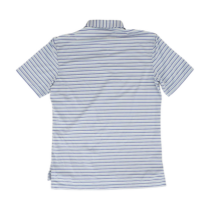Blue Striped Short Sleeve Polo