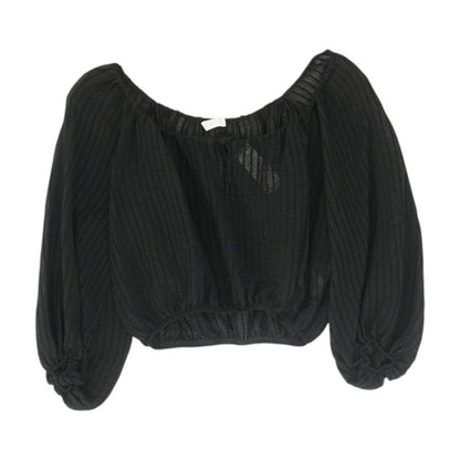 Black Cropped Blouse