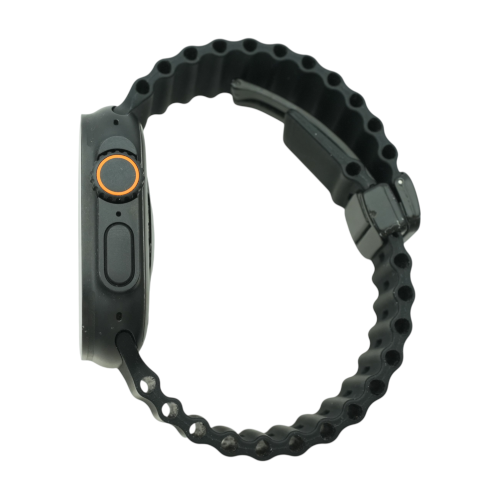 49mm Ultra 2 Black Smartwatch Black Band M/L