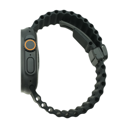 49mm Ultra 2 Black Smartwatch Black Band M/L