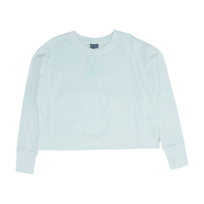 Cream Solid Sweatshirt Pullover
