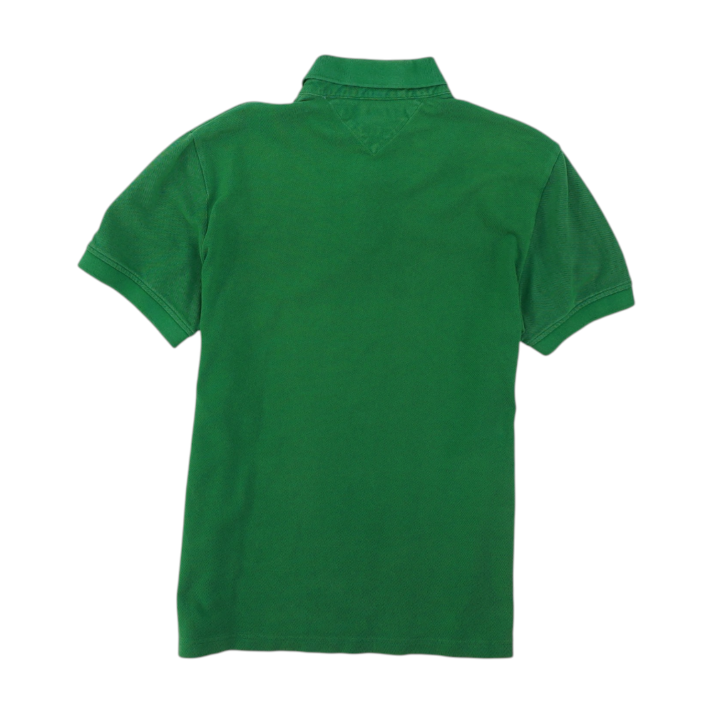 Green Solid Short Sleeve Polo
