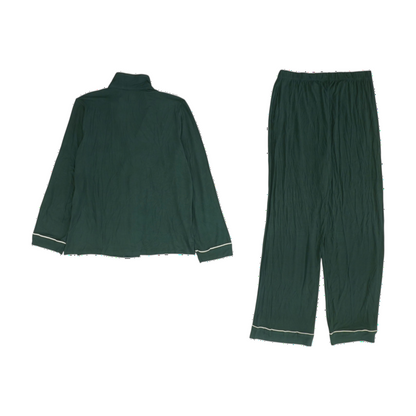 Green Solid Pajama Set