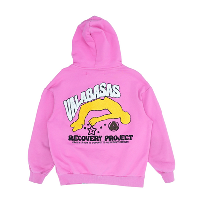 Pink Solid Hoodie Pullover