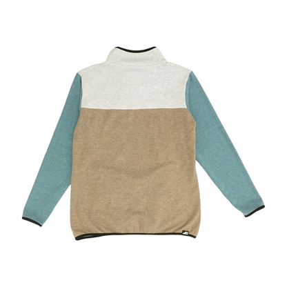 Brown Color Block 1/4 Zip Pullover
