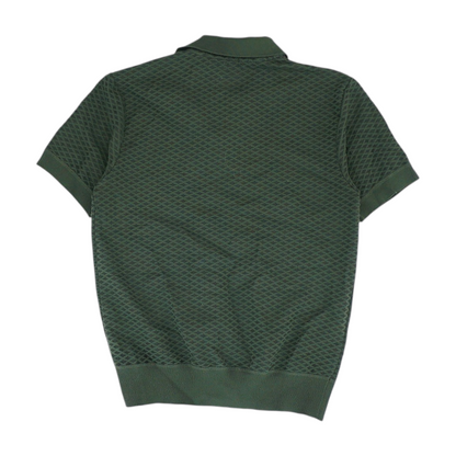 Green Geometric Pullover Sweater
