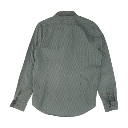 Blue Print Long Sleeve Button Down