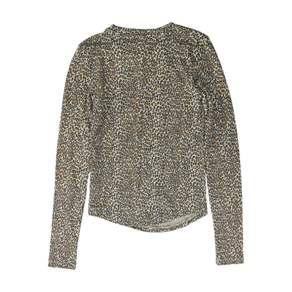 Brown Animal Print Blouse