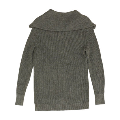 Gray Solid 1/4 Zip Sweater