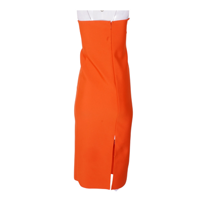 Neon Orange Midi Dress