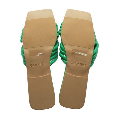 Green Flat Sandals