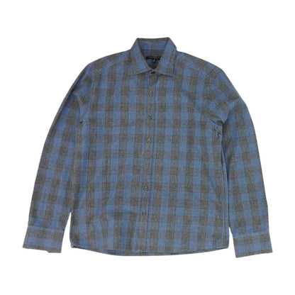 Gray Plaid Flannel Button Down