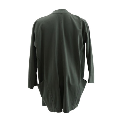 Gray Solid Cardigan Sweater