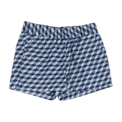 Blue Geometric Active Shorts