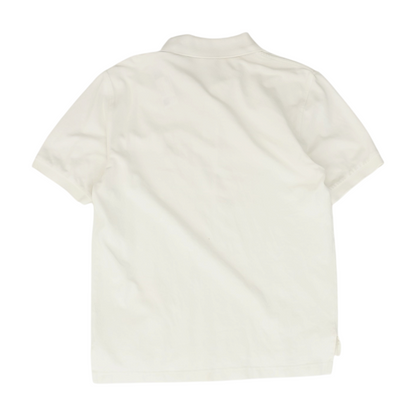 White Solid Short Sleeve Polo