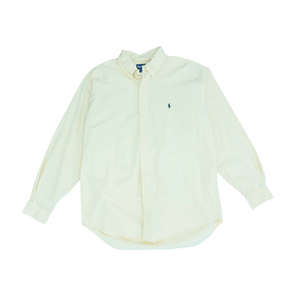 Yellow Solid Long Sleeve Button Down