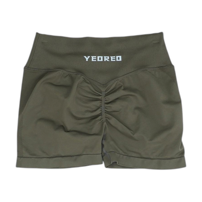 Brown Solid Active Shorts